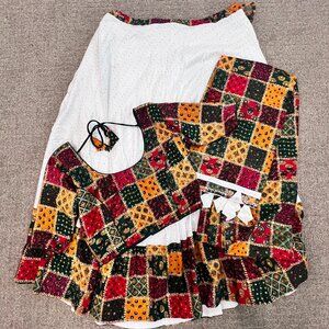 Chaniya Choli / Lengha Multicolored Plaid Work